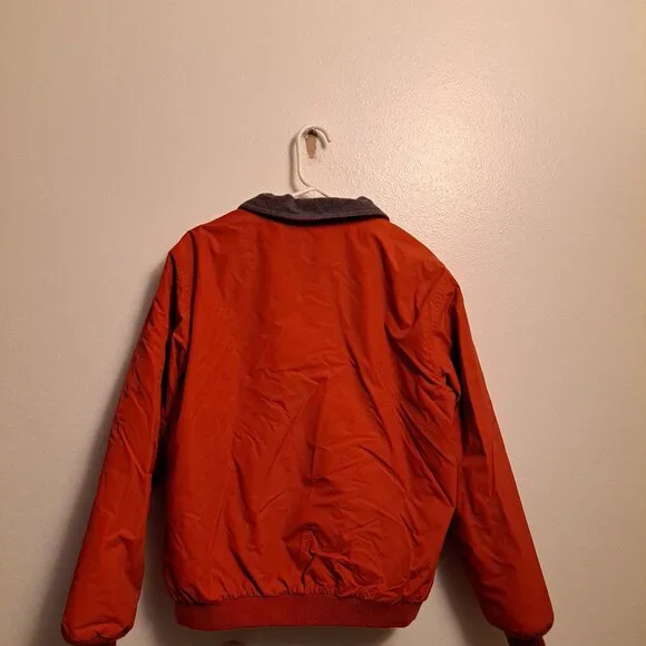 L.L. Bean Men’s Fleece Lined Thinsulate Warm-up Jacket Rust Orange M-Regular - Picture 2 of 10